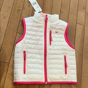 Vineyard Vines girls vest with hot pink trim A-Z 4